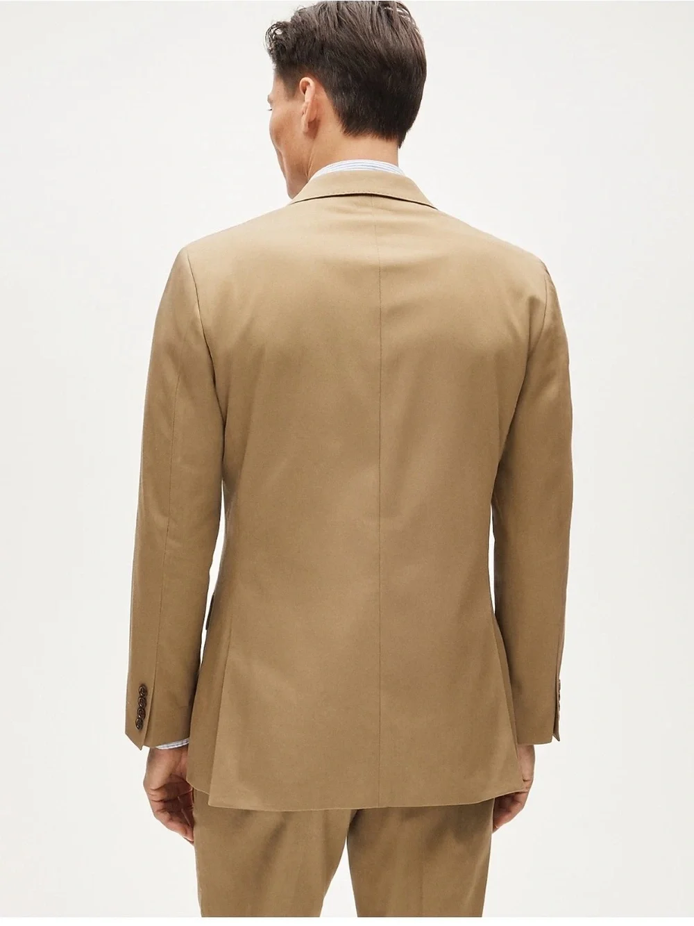 J Crew Ludlow slim fit cotton chino tan suit coat